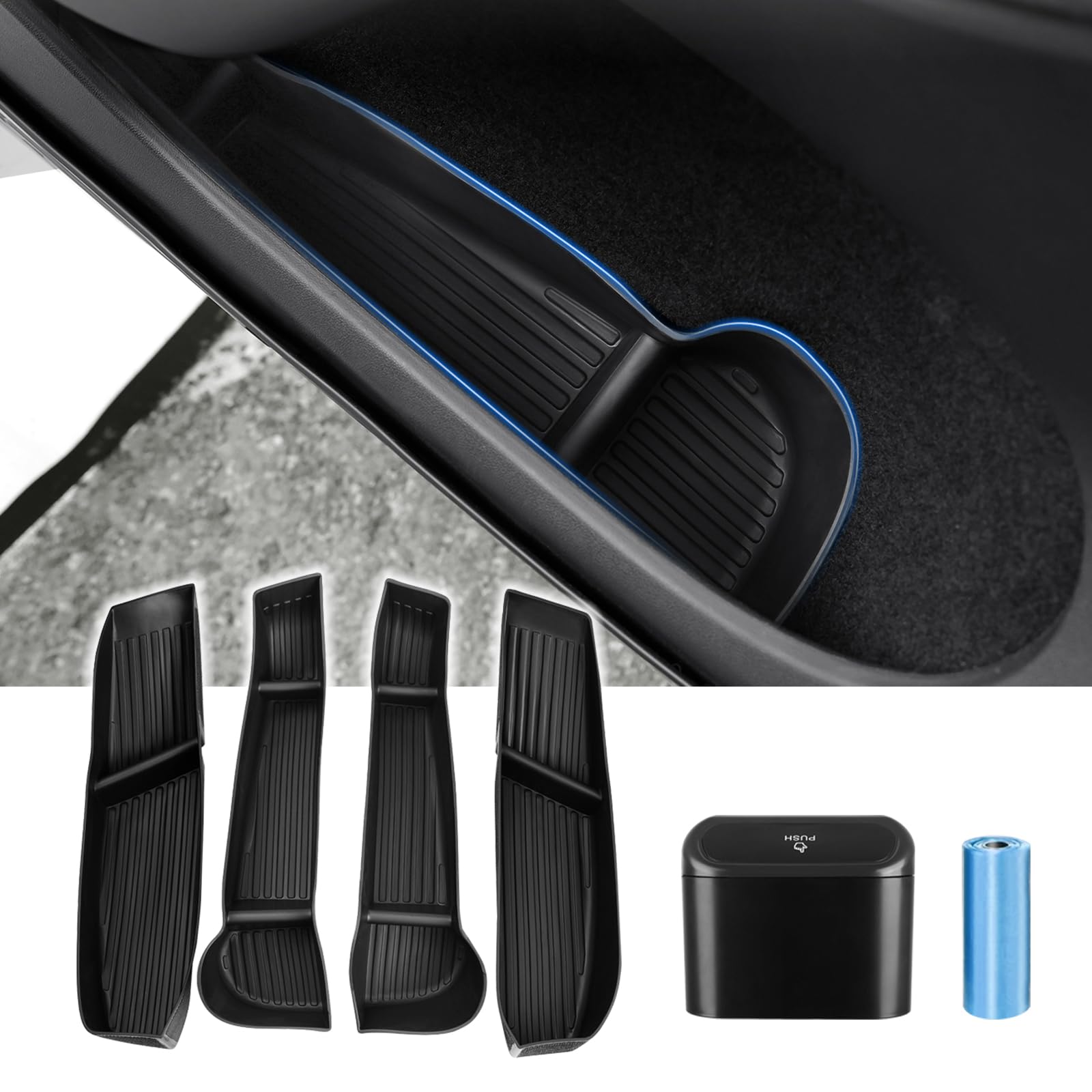 Amazon.com: Canvcle Car Door Side Storage Box and Trash Can for