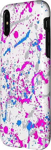 Miniatura 8 de Funda para iPhone 11 Pro Max con salpicaduras de pintura color rosa, azul, gris, blanco