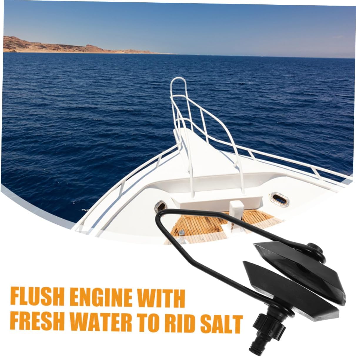 Kichvoe 2pcs Outboard Engine Motor Flushers Boat Water Muffs Marine Motor Cleaner for Boat Engine Flushing and Maintenance