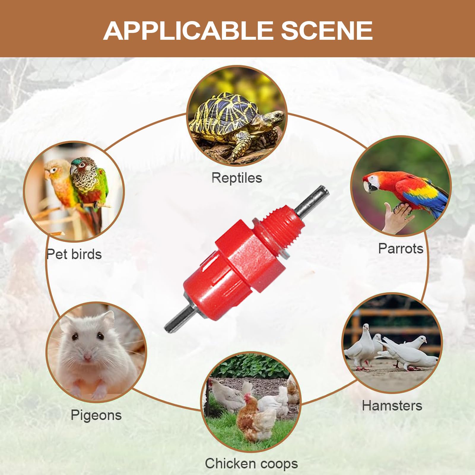 Abbeveratoio A Capezzolo Per Pollaio - Bocchettoni Per Abbeveratoio Galline,Fontana Bere Automatica Inossidabile Portatile Per Gabbie Uccelli Capre Conigli Paperi Polli Inverno Giardino