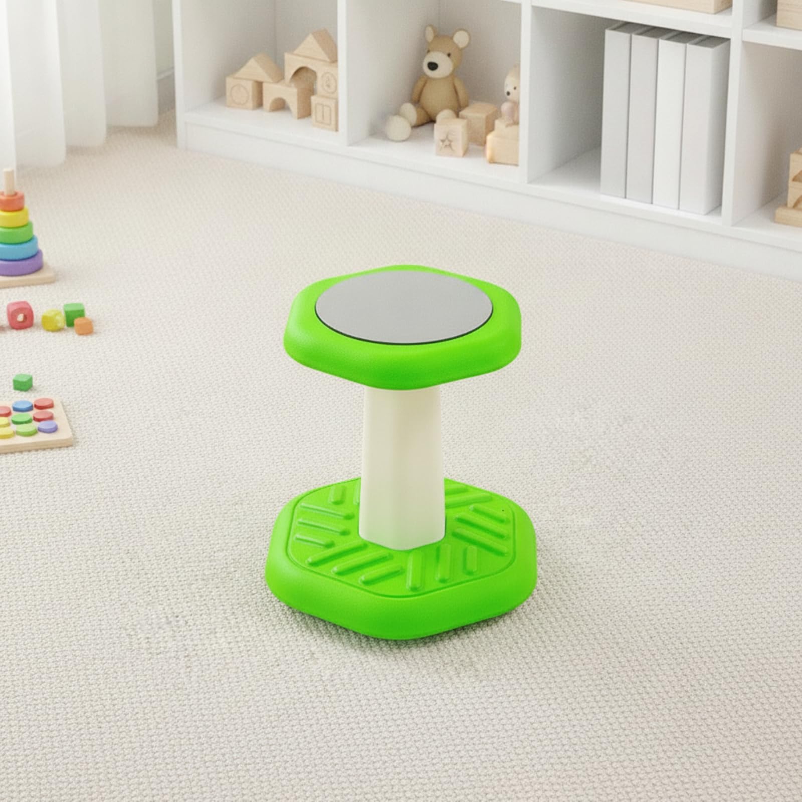 Oscillant Antidérapant | Oscillant Assise Rembrrée, Stable, pr lle, Élèves, Vert Foncé