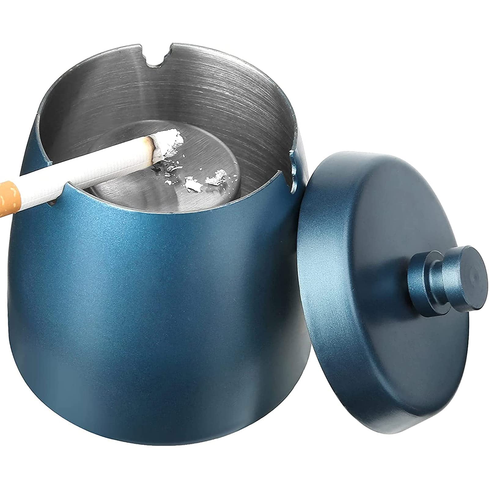 Cendrier avec couvercle anti-odeur et base anti-rayures