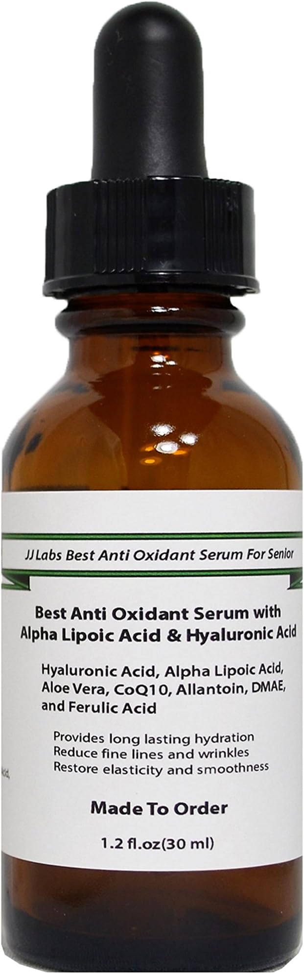 Senior Best Anti Oxidant Serum with ALA & Hyaluronic Acid for Active Senior (1.2oz, Pump Dispenser)
