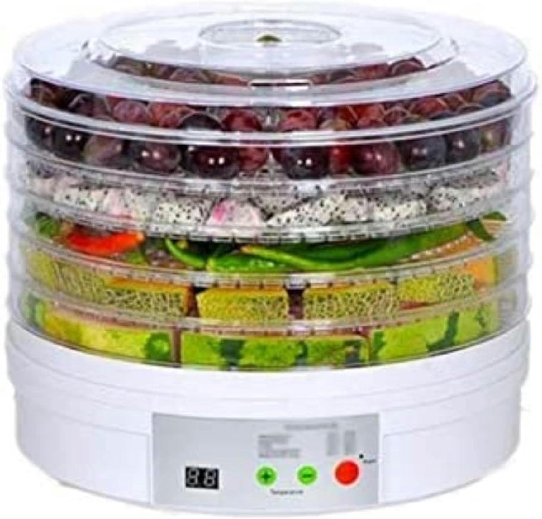 Assiccatore Alimentare A 5 Strati, Robot da Cucina, Minitemporizzatore Domestico, Frutta E Verdura, Carne Medicinale, Noci