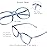 VisionGlobal Blue Light Blocking Glasses for Women/Men, Anti Eyestrain, Computer Reading, TV Glasses, Stylish Square Frame, Anti Glare(Clear Blue,+5.75 Magnification)