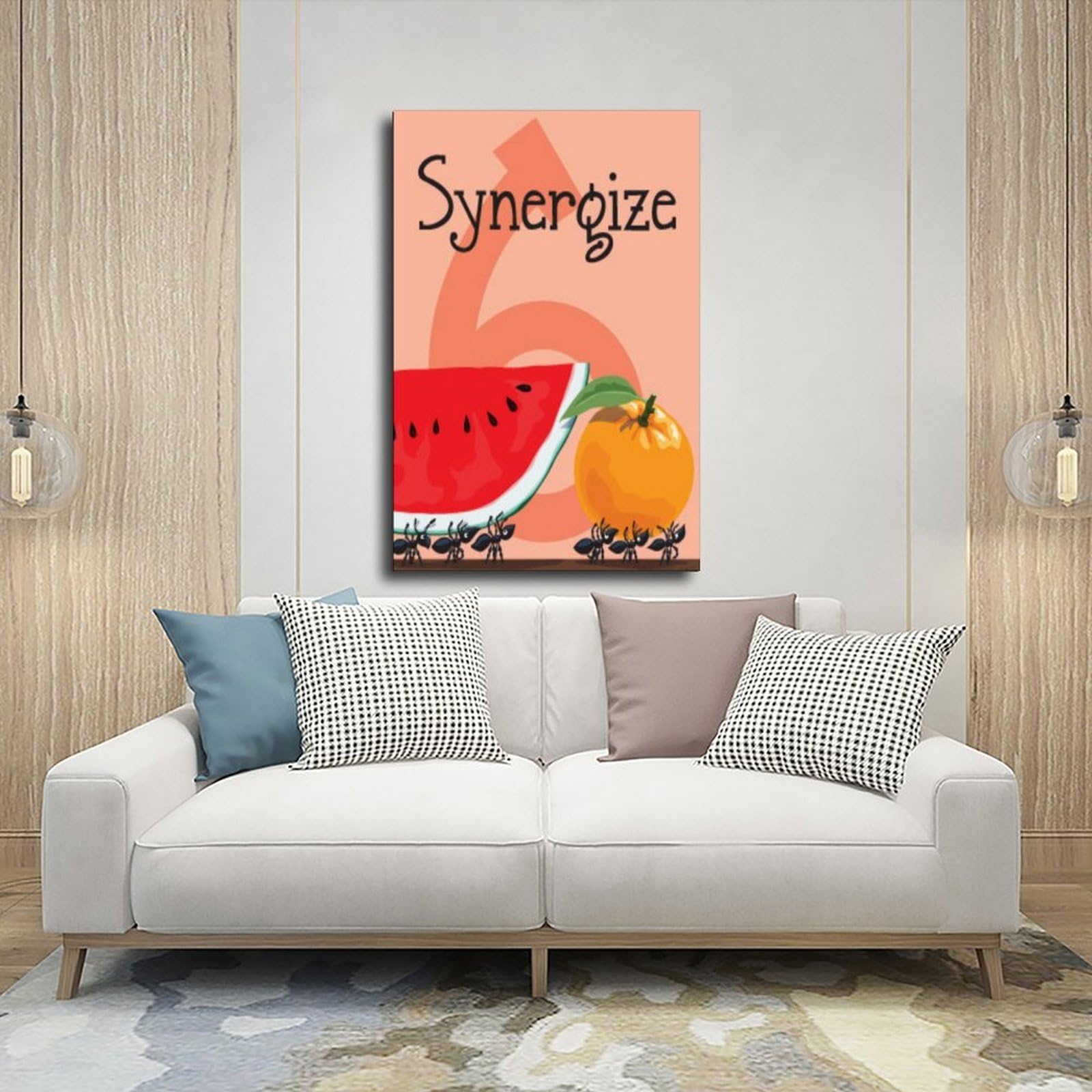 Poster di arte abitudinaria a tema animale, 6 poster su tela, decorazione per camera da letto, paesaggio, ufficio, stanza, regalo, 40,6 cm di lunghezza x 61 cm di larghezza