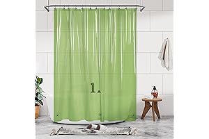Barossa Design Premium Green Clear Shower Curtain Liner
