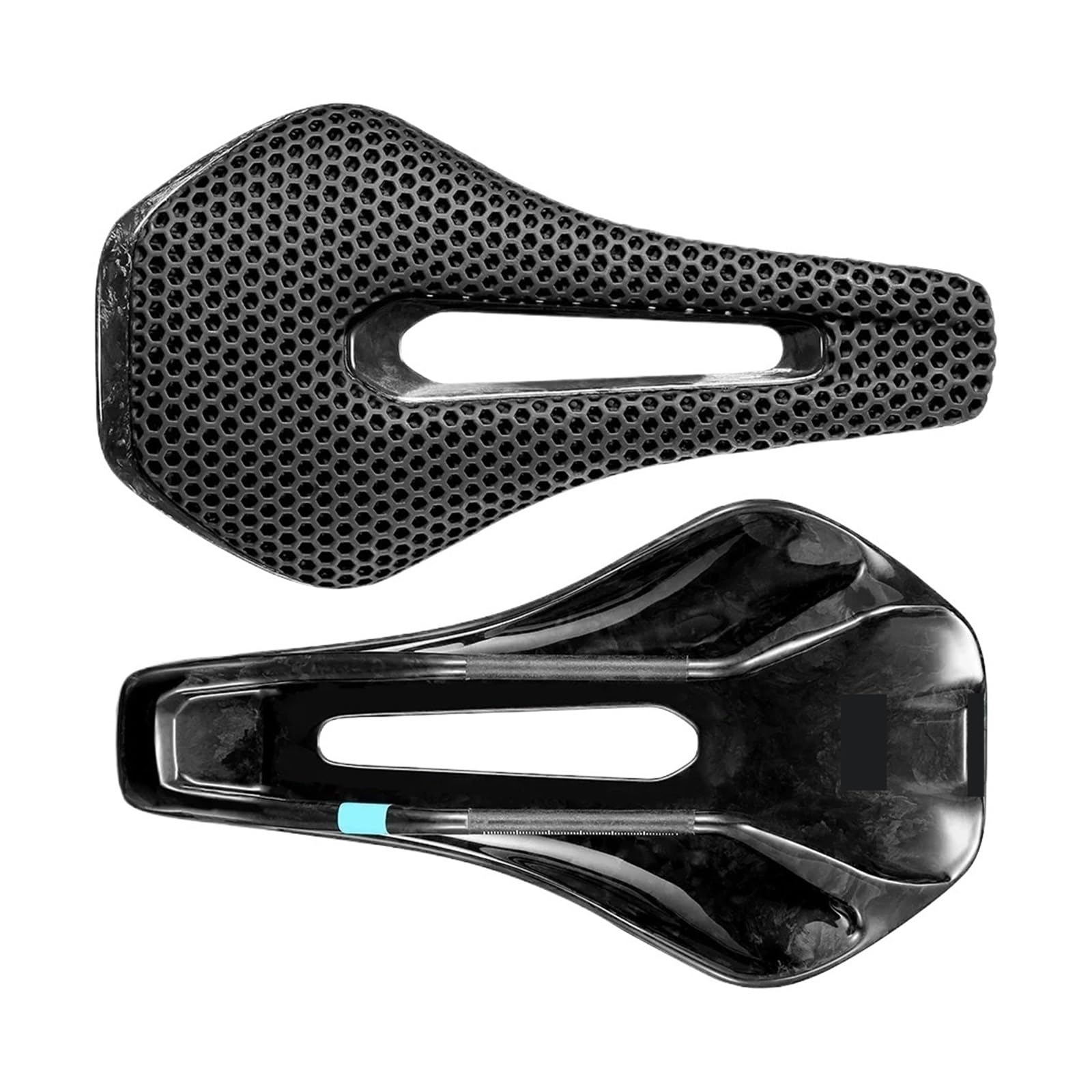 Carbon Bike Saddle 245mm 3D-Printed Wide Comfort 135/145/155mm ，Compatible for Mountain Gravel Road Cycling