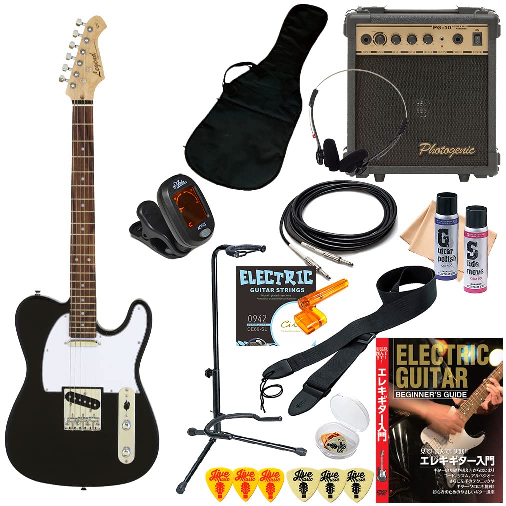 Amazon | エレキギター 初心者セット 16点 Legend LTE-Z ブラック