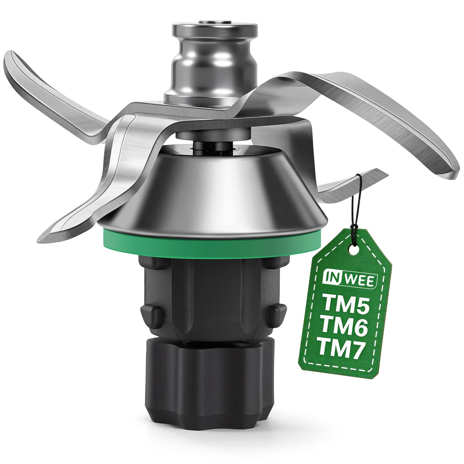 Nóż Mieszający Kompatybilny z Thermomix TM5 TM6 TM7, Ostrze Zamiennik z Pierścieniem Uszczelniającym dla Vorwerk Robotów Kuchennych, Stal Nierdzewna Część Zamienna, Można Myć w Zmywarce