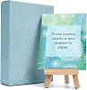 exciting Lives Positive Motivational Cards with Inspirational Quotes & Wooden Easel – 40 Daily Affirmation Desk Cards for Confidence, Mindfulness & Self-Growth