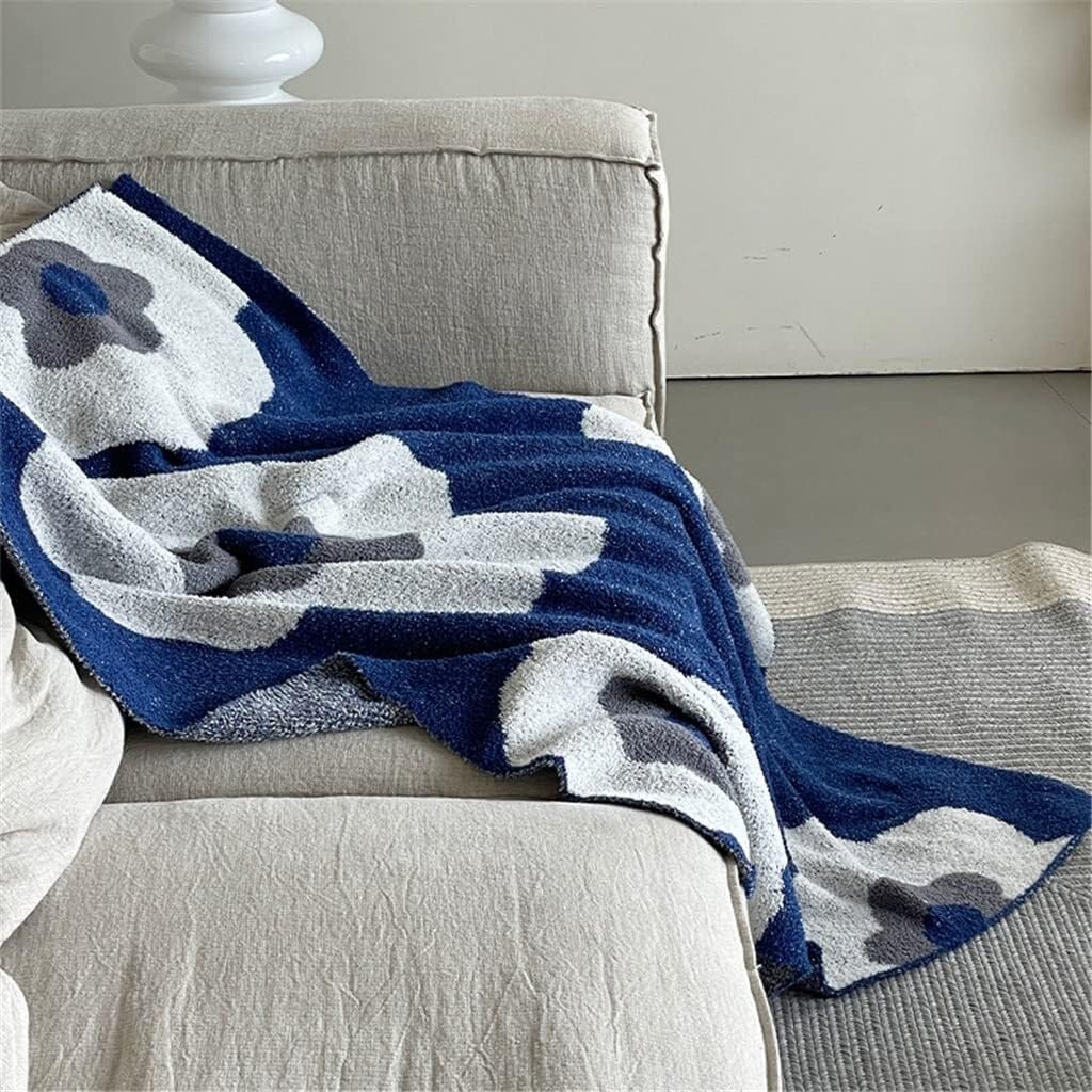 Coperta Super Morbida Coperta Lavorata a Maglia con Bellissimi Fiori Tessili per la casa Copriletto / 120 * 150 cm