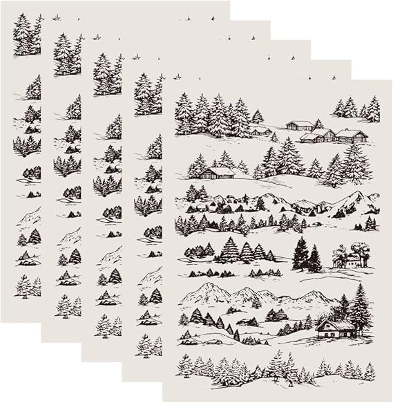 4Pcs Ceramic Decal Transfer Paper Sheets Decals for Porcelain Black Mountain Trees Pattern Waterslide Underglaze Stickers for Ceramic Pottery Clay Crafts Enamel Decoration 21 x 15 Inch 4Pcs Ceramic Decal Transfer Paper Sheets Decals for Porcelain Black Mountain Trees Pattern Waterslide Underglaze Stickers for Ceramic Pottery Clay Crafts Enamel Decoration 21 x 15 Inch