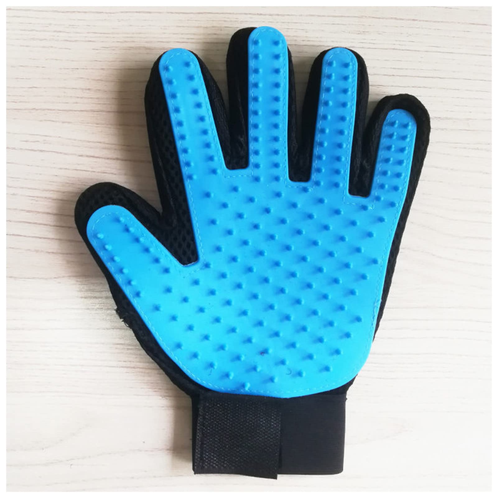 DUnLap Cleaning Gloves Silicone Dog Pet Grooming Glove Cats Brush Comb Deshedding Hair Gloves Dogs Bath Cleaning Supplies Animal Combs Eco Friendly Cleaning Gloves(Sky blue left hand)