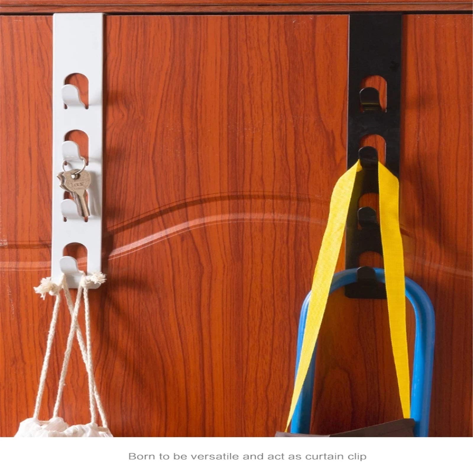 Selbstklebende Haken Türhaken Türhaken Ordnungsorganizer für Zuhause Hängende Halterhaken Küche Badezimmer Werkzeuge Solide und robust (Color : Black, S