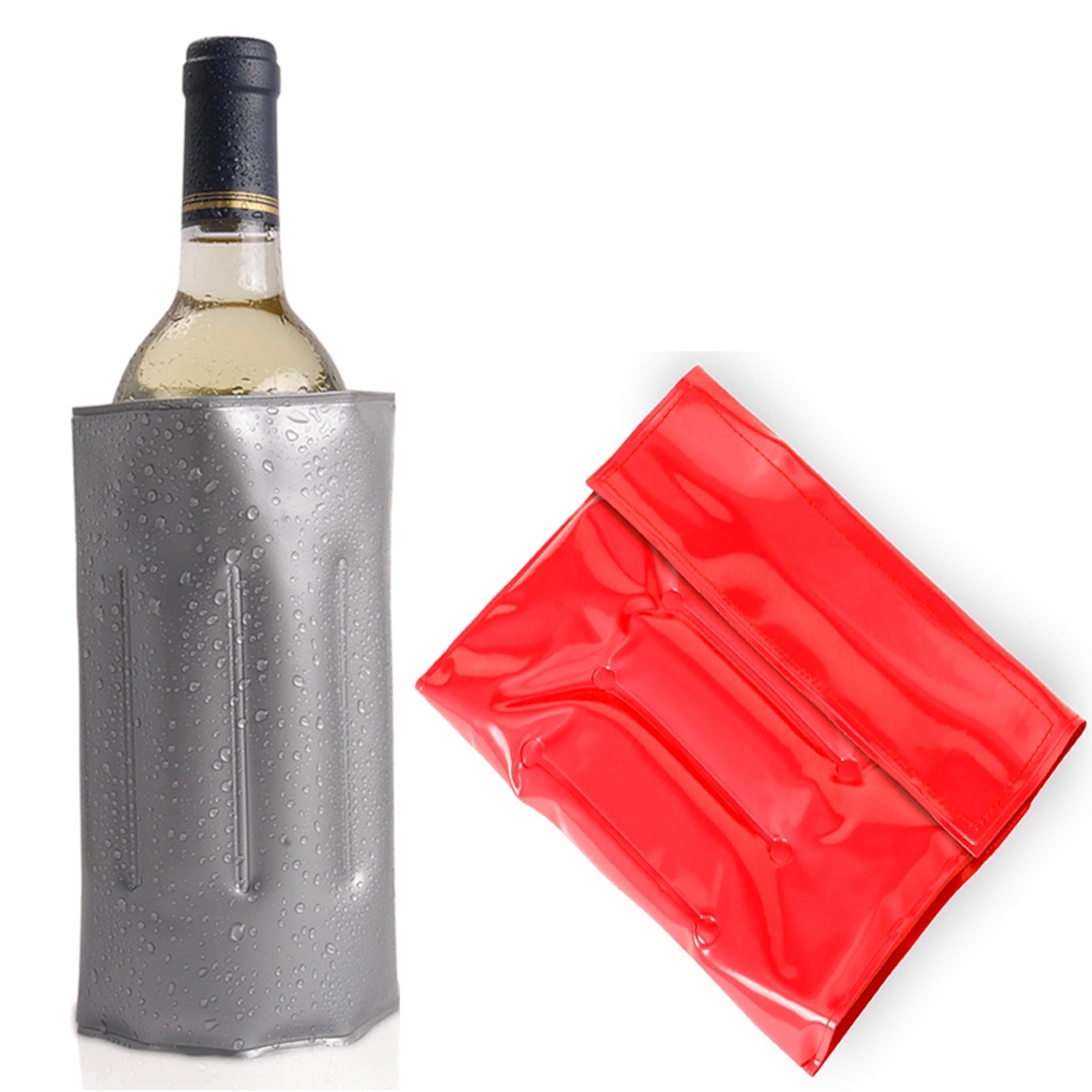 2 Weinkühl-Manschetten - Hält Wein & Sekt Stundenlang Kühl