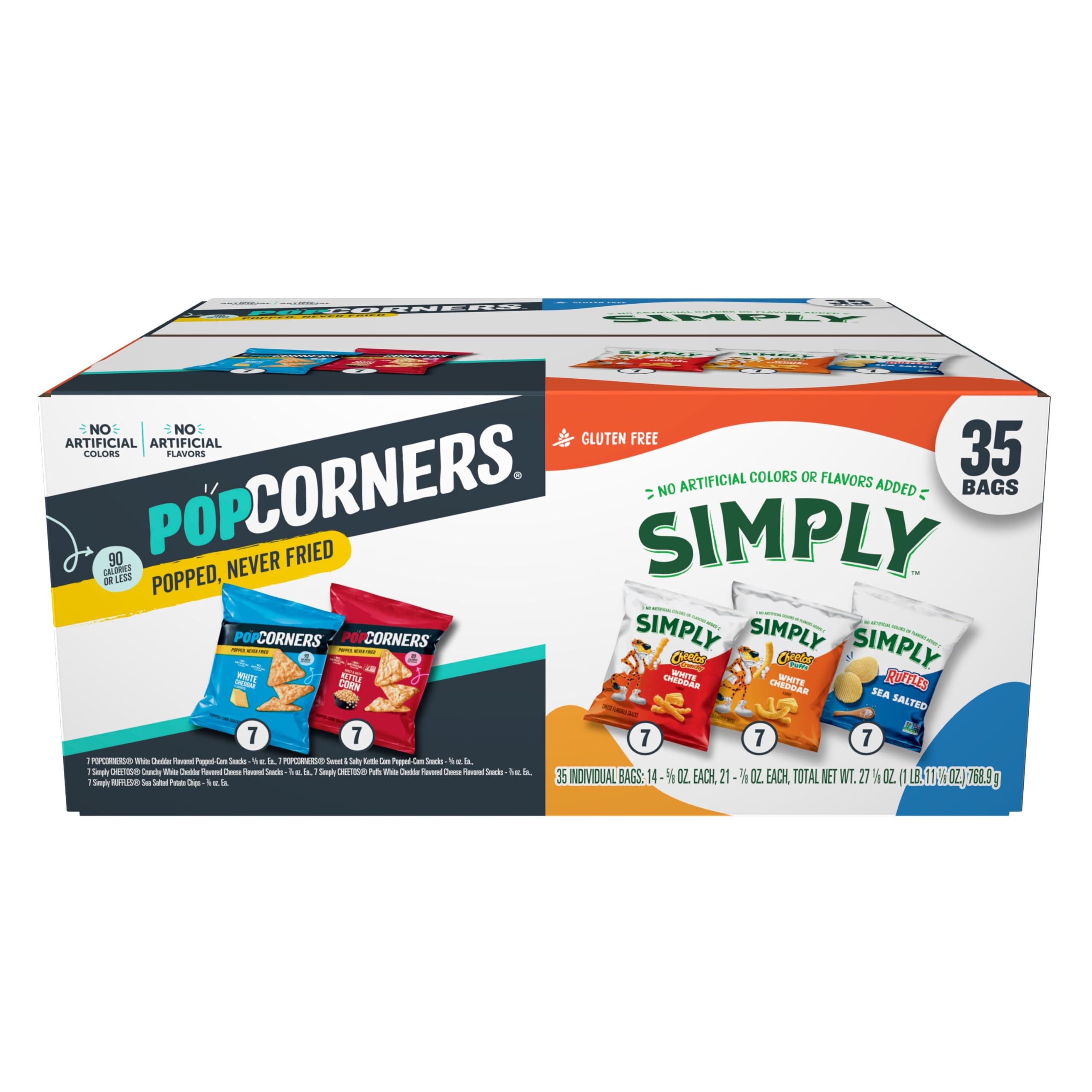 Simply and Popcorners Mix Variety Pack, 35 Count
