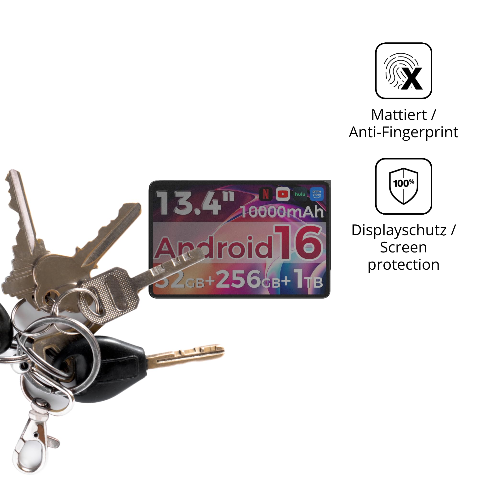 dipos Protector de Pantalla Antiespía para RebotAi AF13 | Película protectora mate, filtro de privacidad 4 vías, ajuste perfecto, antiarañazos, sin burbujas, autoadhesivo