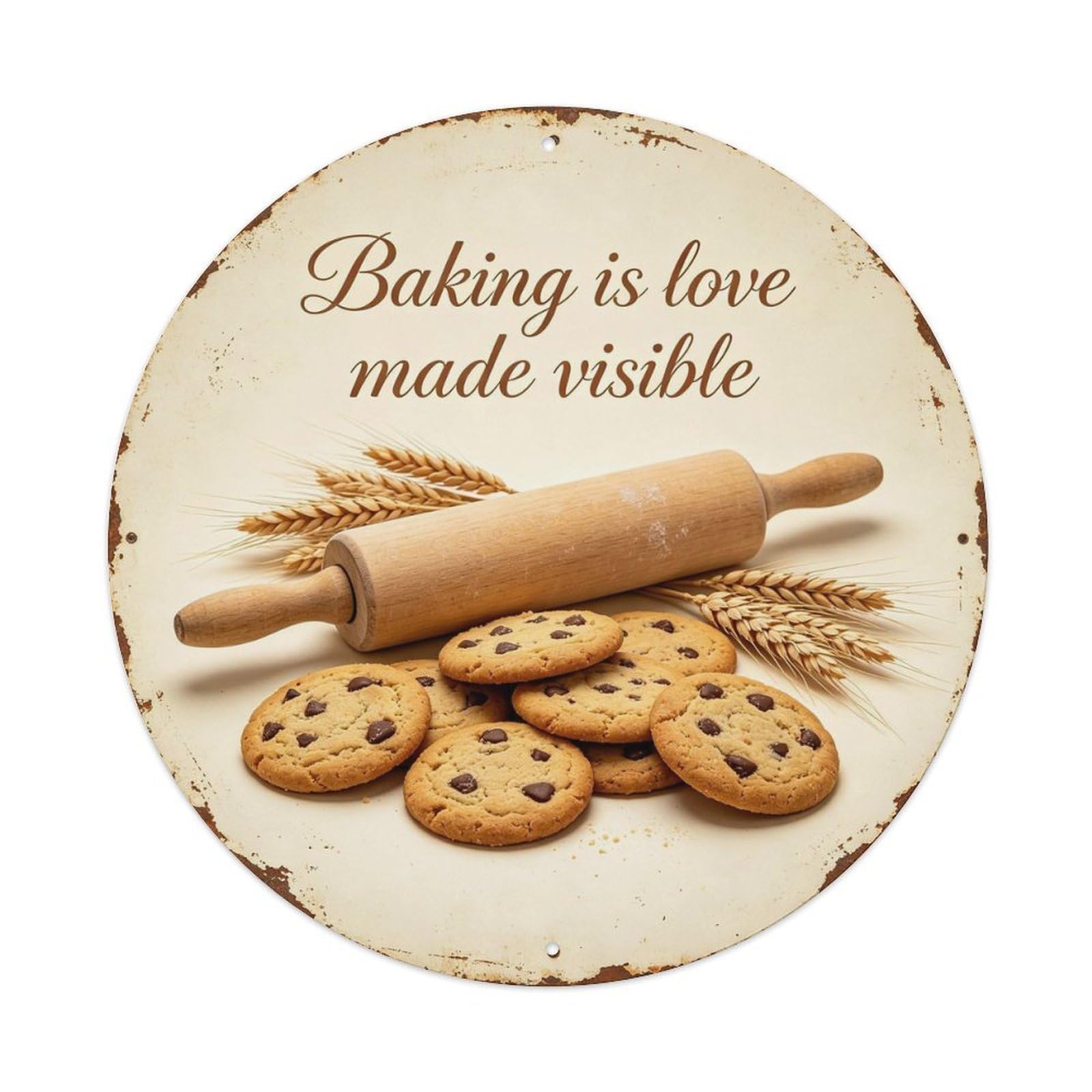 Vintage_baking_round_tin Metal Tin Sign Plaque