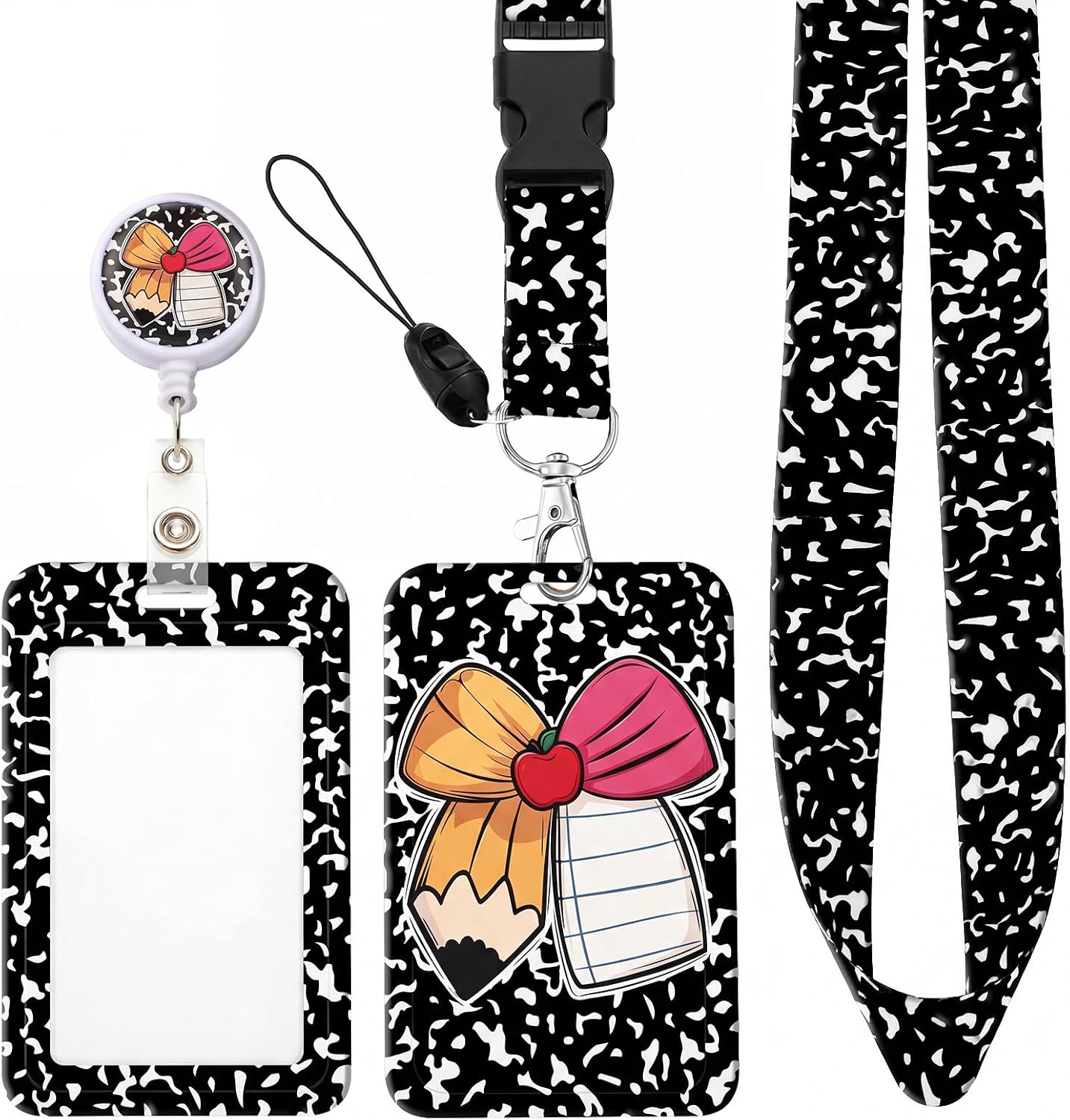  Teacher Lanyard Back to School Gift ID Badge, Pencil Style thumbnail
