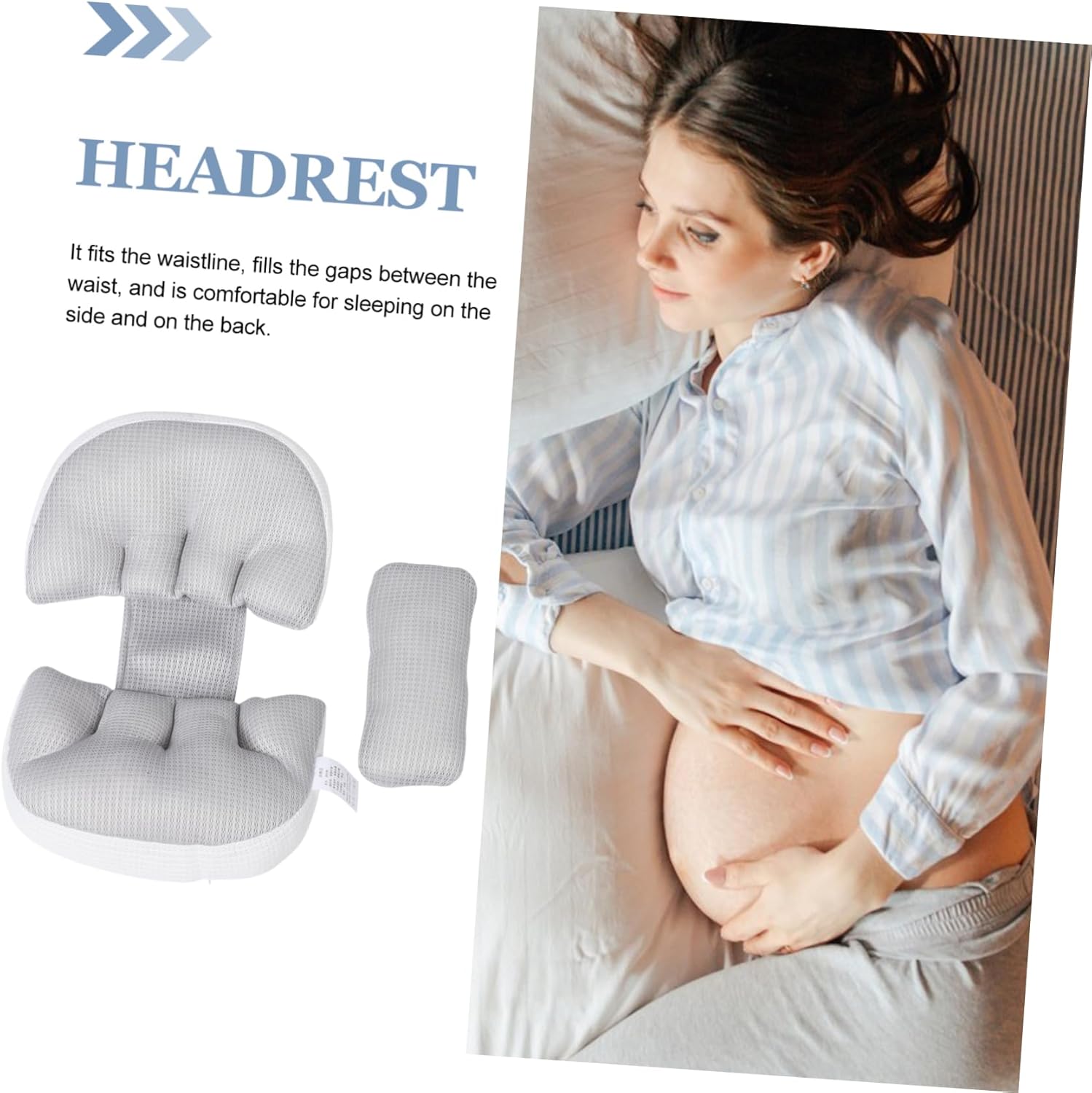 Maternity Pillow for Pregnant Women Comfortable Support Cushion Washable Cover Pillow for Pregnancy Back Pain Relief 2-Piece Set