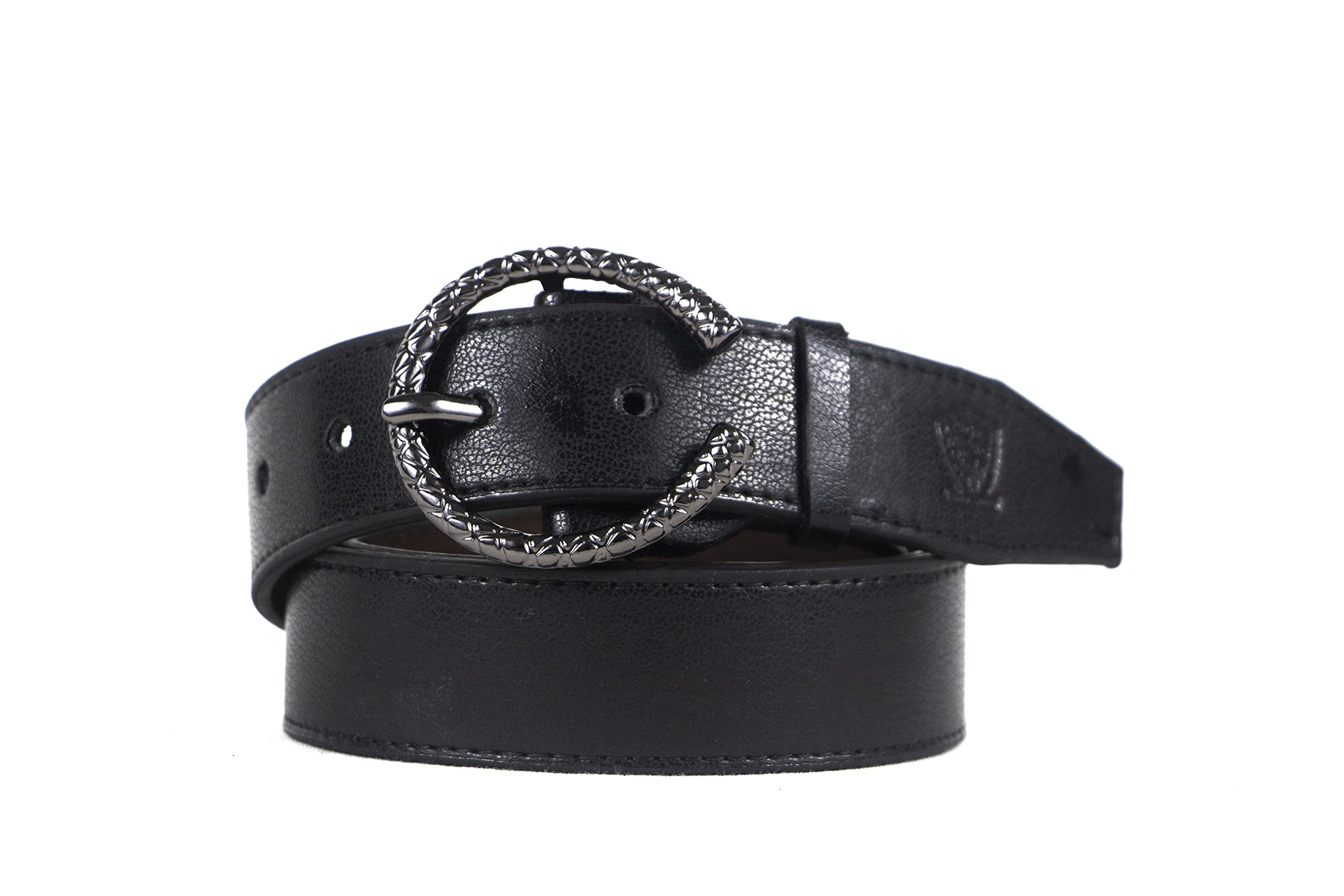 urbanity Women's Horse Shoe Antique Buckle PU Leather Waist Belt-picture-37
