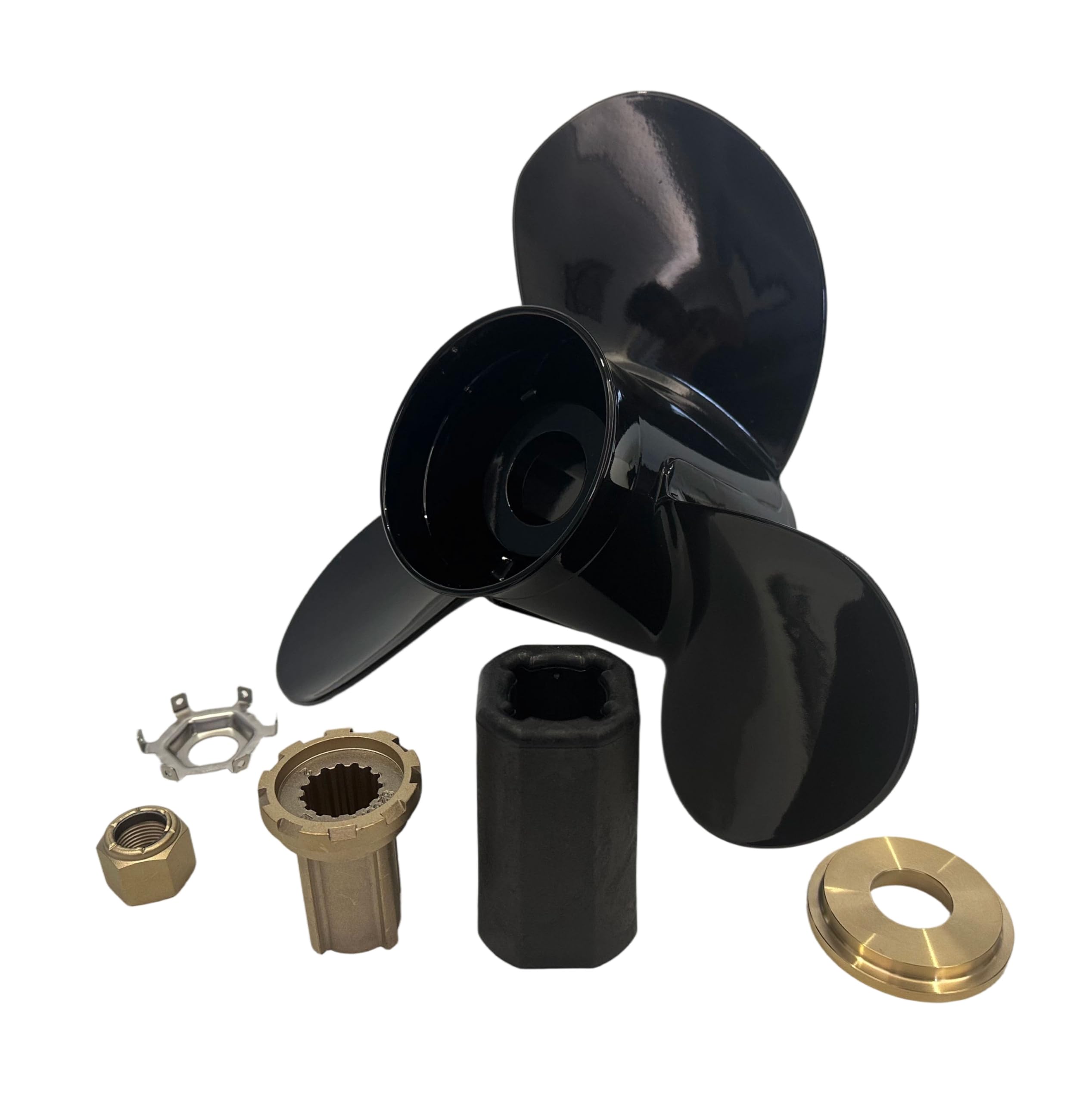 Elica per barca per fuoribordo Mercury 60HP-140HP (40HP/50HP Bigfoot) Force 75HP-150HP 15 denti scanalati 13 1/4x17/elica fuoribordo per motore Mercury 48-77344A45 RH (kit hub inclusi)