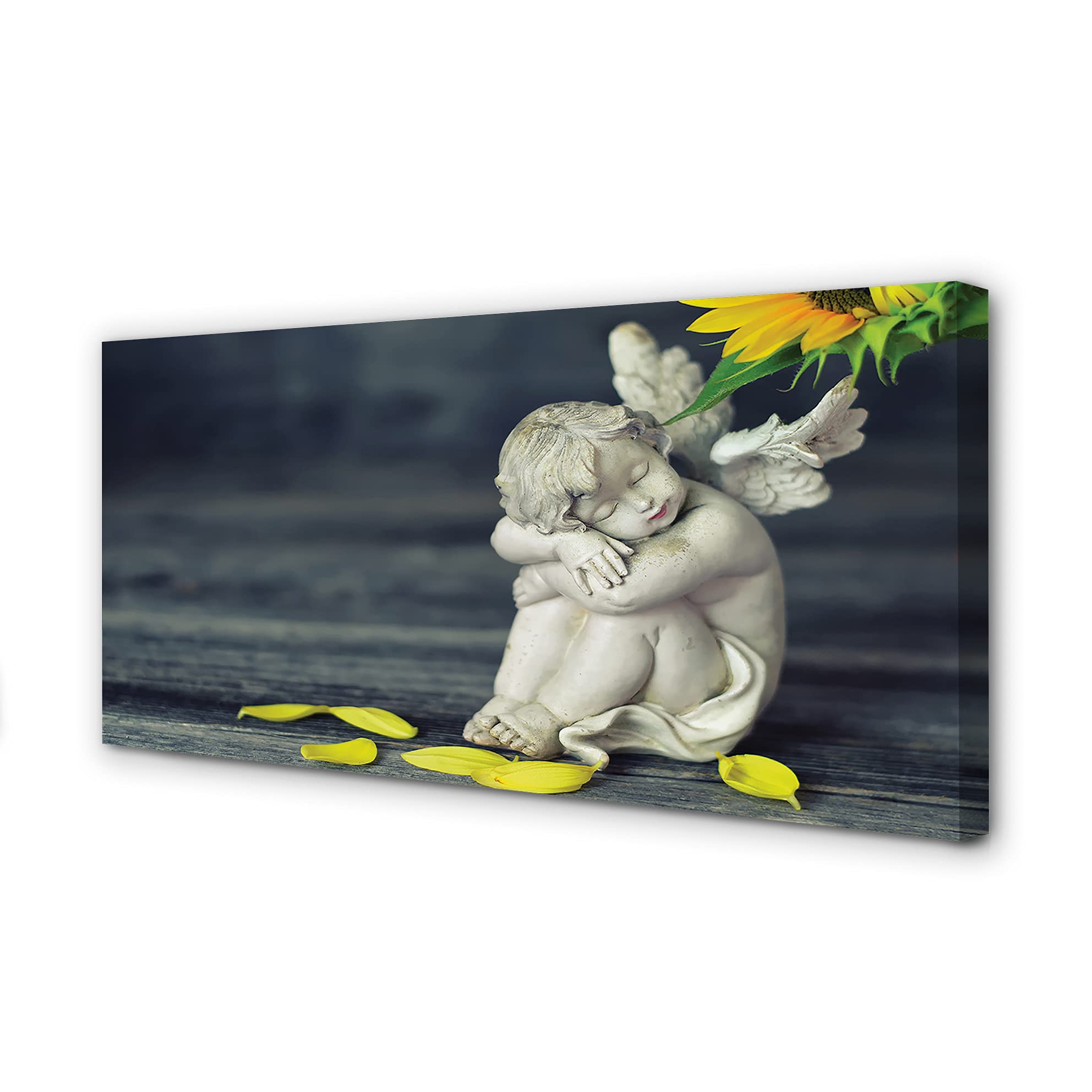Peinture sur toile Tulup 140x70cm de l'ange de tournesol au bois dormant pour mur salon