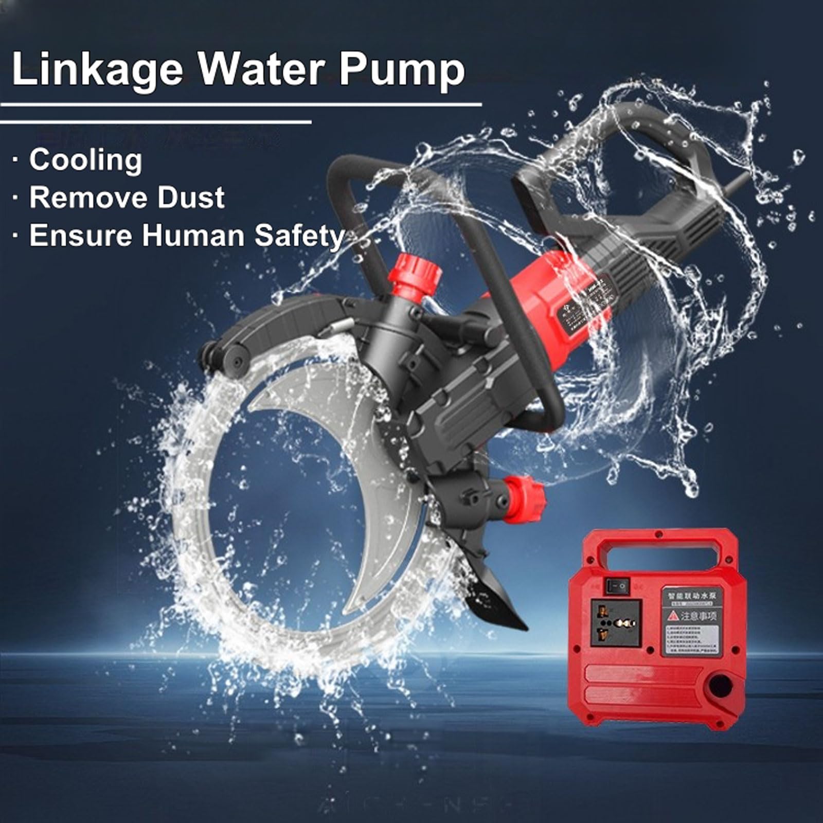 Sierra Circular Profesional para Hormigón De 16 Pulgadas, Profundidad De Corte De 11,8 Pulgadas, con Sistema De Supresión De Polvo con Alimentación De Agua, Motor Sin Escobillas De 8900W