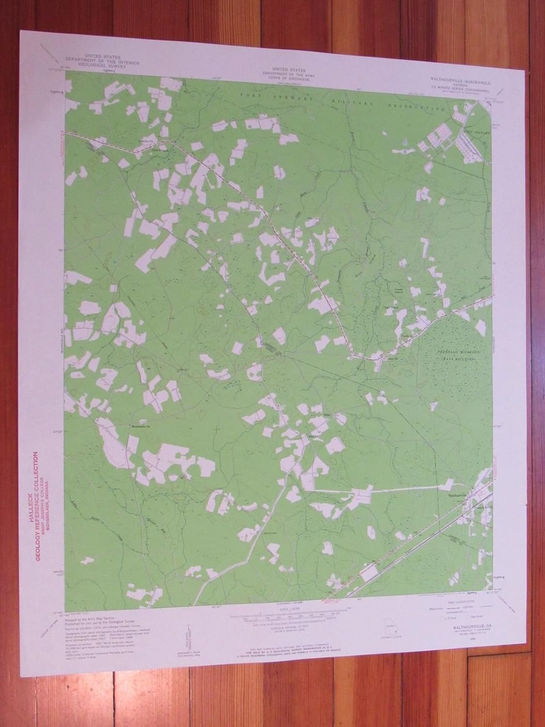 Walthourville 1961 Original Vintage USGS Topo Map