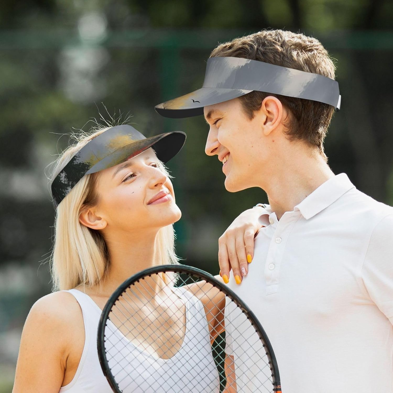 Sport Sun Visor Hats Landscape Painting Adjustable Empty Top Baseball Cap for Women Men Sun Protection Cap Hats