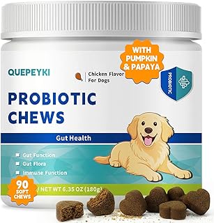 Dog Probiotics Soft Chews with 160mg Pumpkin & Papaya Enzymes