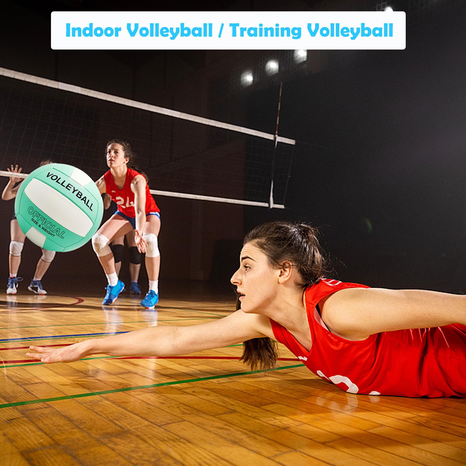 Volleyball, offizielle Größe 5 für drinnen und draußen, weicher Volleyball für Mädchen, Jungen, Teenager, Erwachsene, Strand, Poolspiel, Fitnessstudio, Training & Anfänger