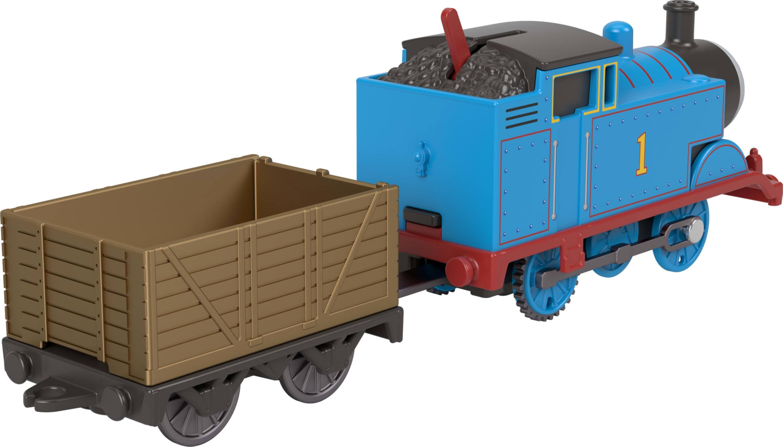 Il Trenino Thomas - Thomas, locomotiva e vagone merci in metallo motorizzati con alimentazione a pile, personaggio della serie Classica, giocattolo per bambini, 3+ anni, JGF93