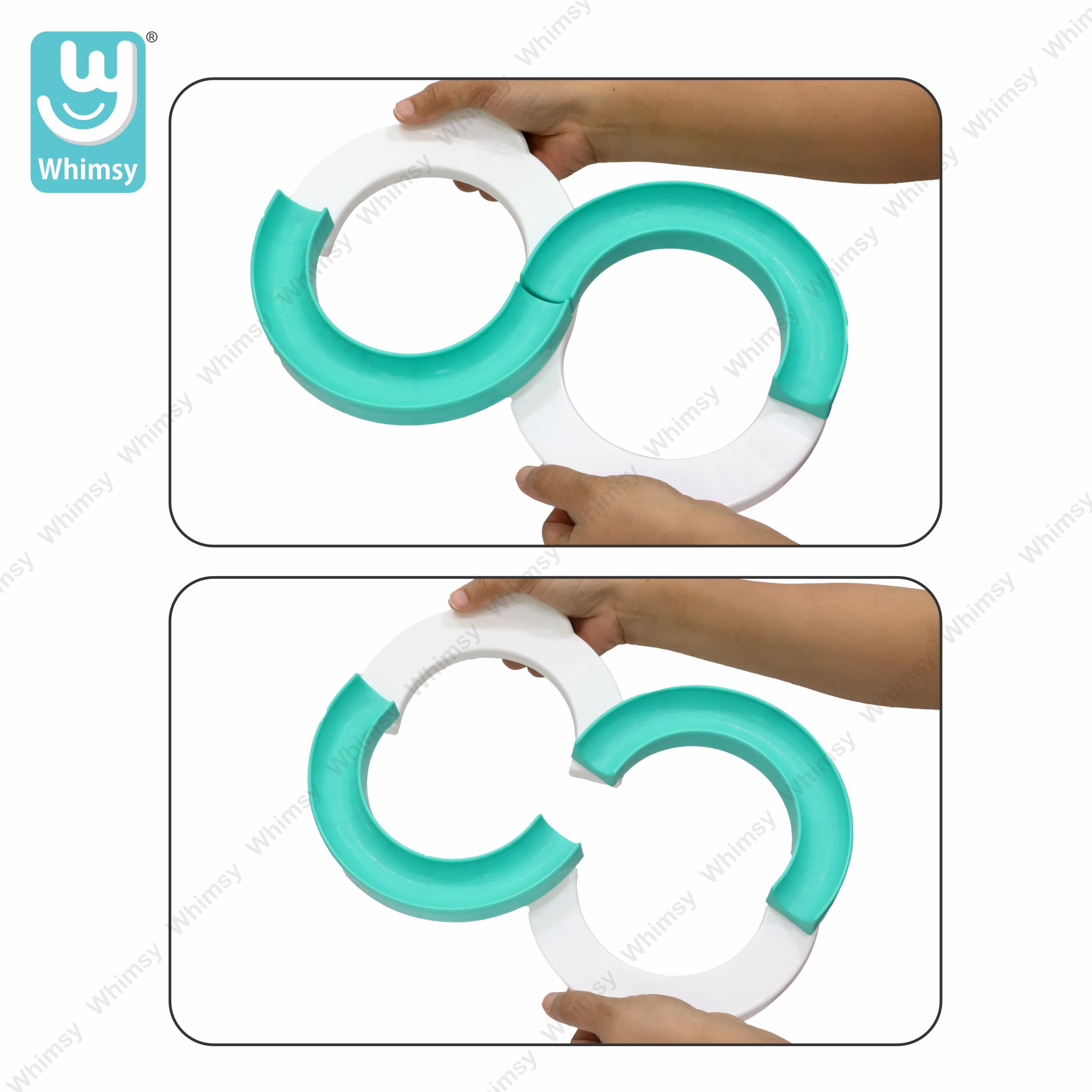Whimsy Infinite Loop Balancing Toy, Creative Track with 1 Bouncing Ball, 8-Shaped Balancing Loop for Kids Above 3 Year, Bis Approved