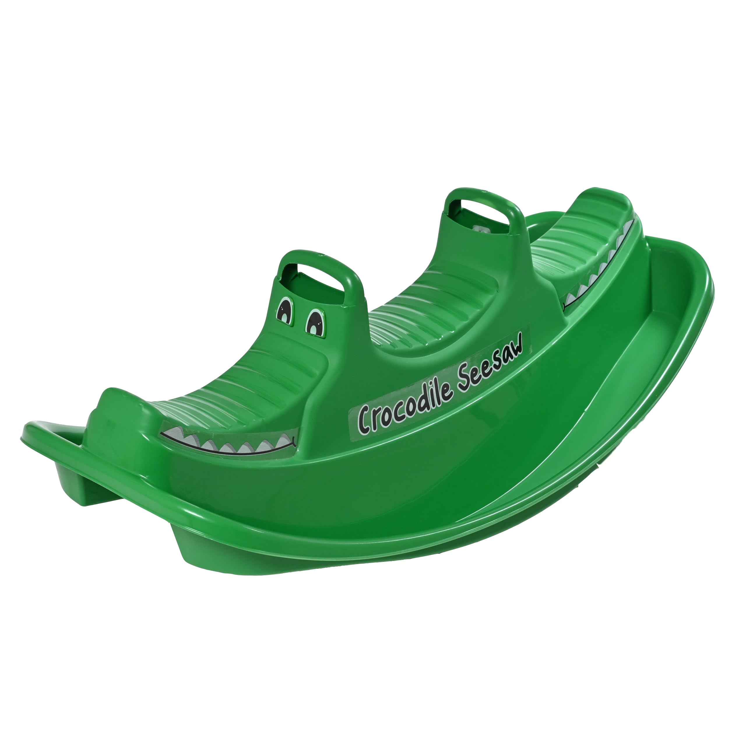 Teeter Totter - Active Play for Children - Easy Grip Handles & Stable Saddle for Safety - Seats Up to 3 Children - Durable Build - Green