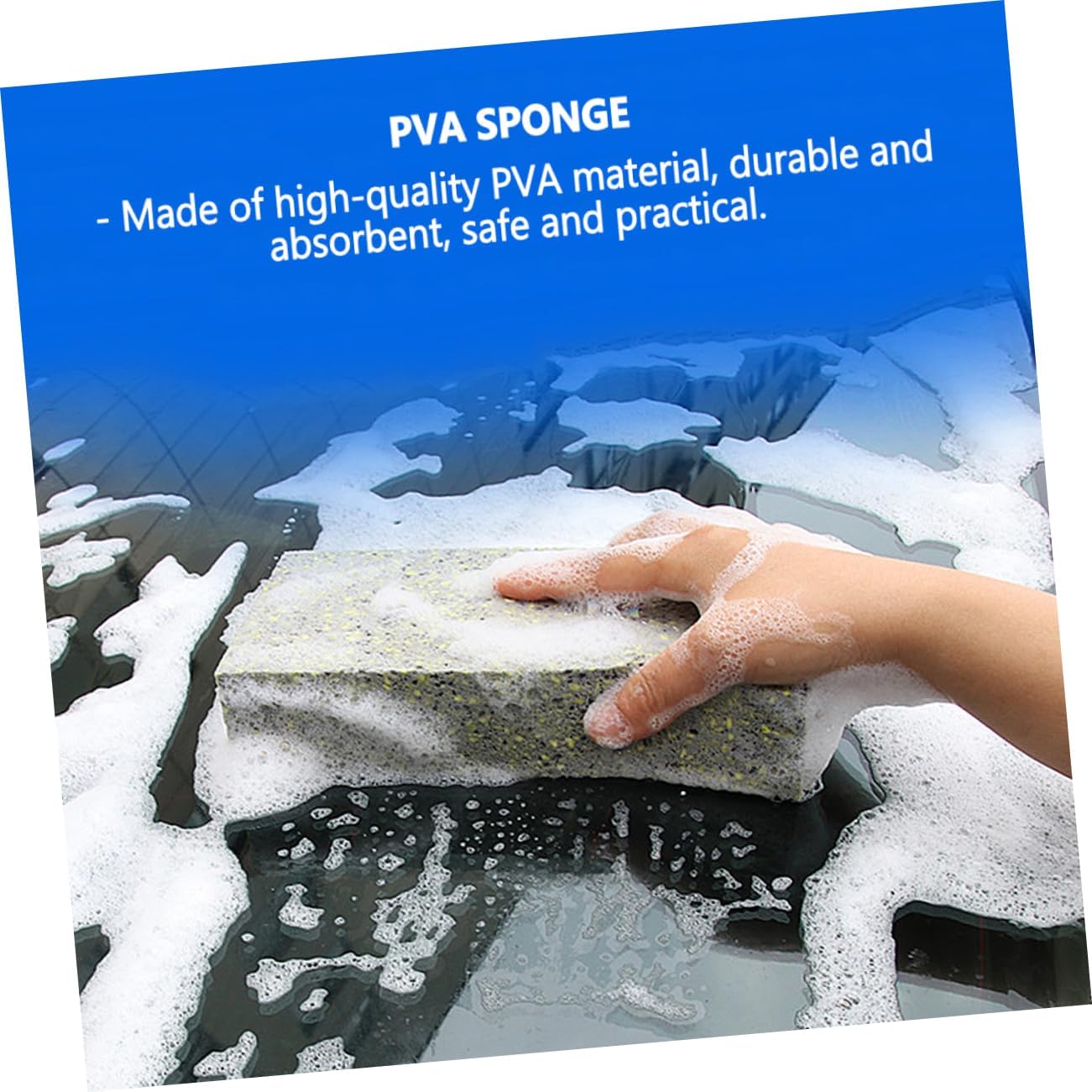 OUNONA 2Pcs PVA Multifunctional Cleaning Sponge for Furniture Glass