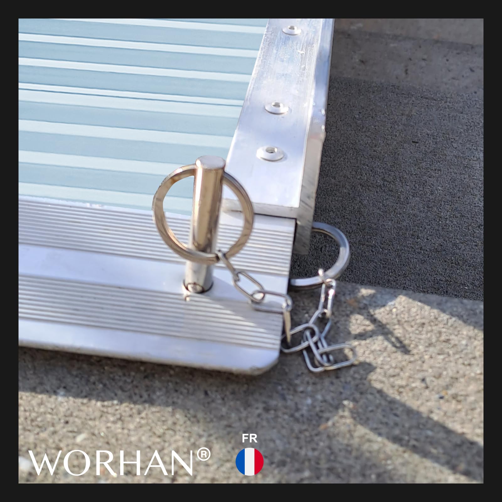 WORHAN 1.22m Rampe Alu Pliable Valise Aluminium Pour Fauteuil Roulant Chargement Scooter Plate-Forme NEUF R4