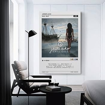 【額縁付き】Jhene Aiko Sail Out A2ポスター Amazon.com: KUCOON Jhene Aiko Sail Out Poster Canvas Art