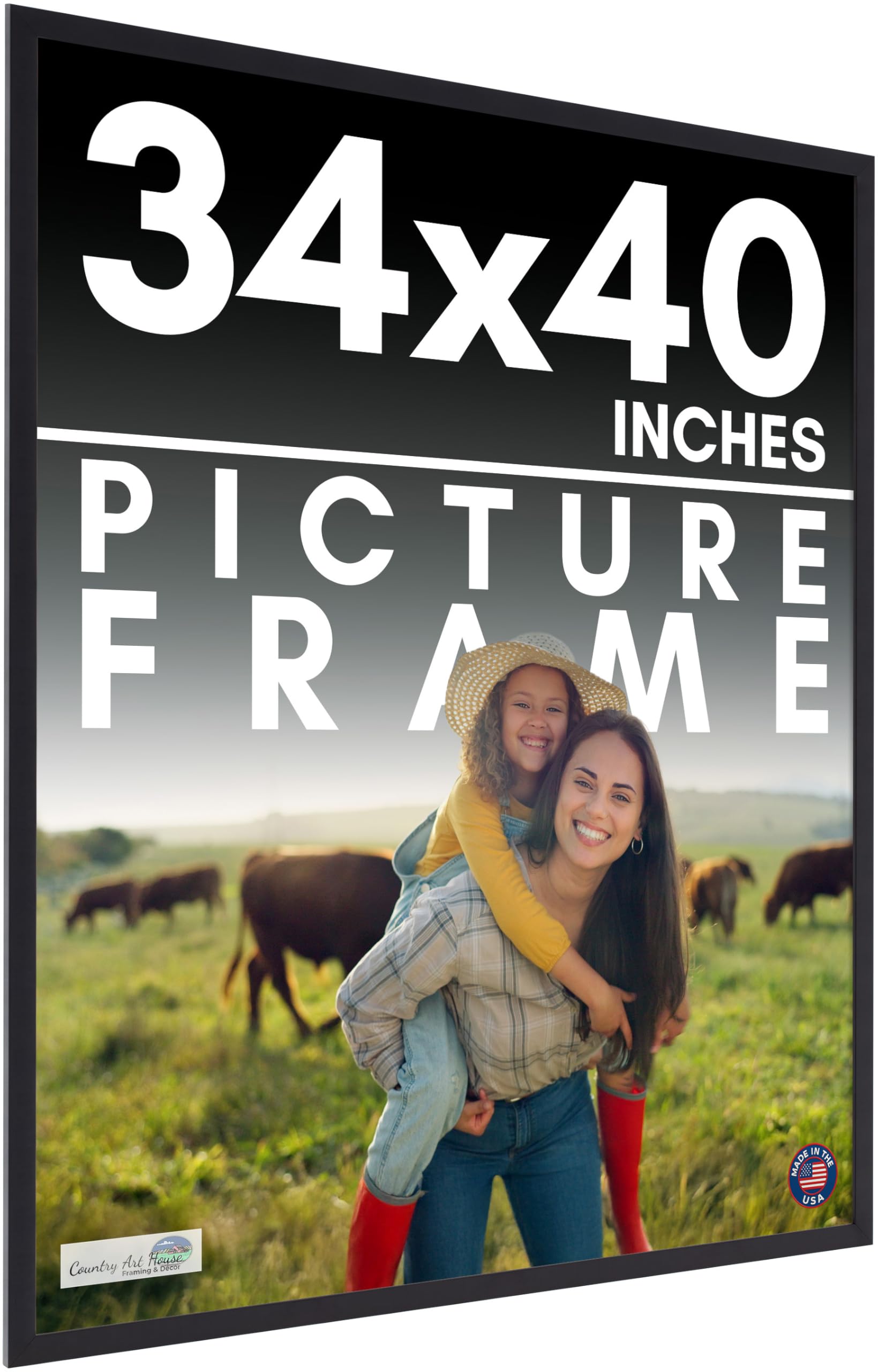 Amazon.com - CountryArtHouse 34x40 Frame Black Poster Frame