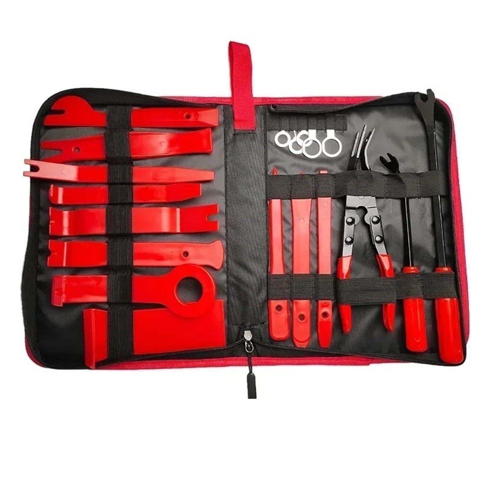 Autowerkzeuge Innendemontagesatz Verkleidungswerkzeug für Entfernen von Kunststoff-Demontagegeräten Handkomplettkoffer Spreiz Einsatz Set Radlagerwerkzeuge(19PCS (Box))