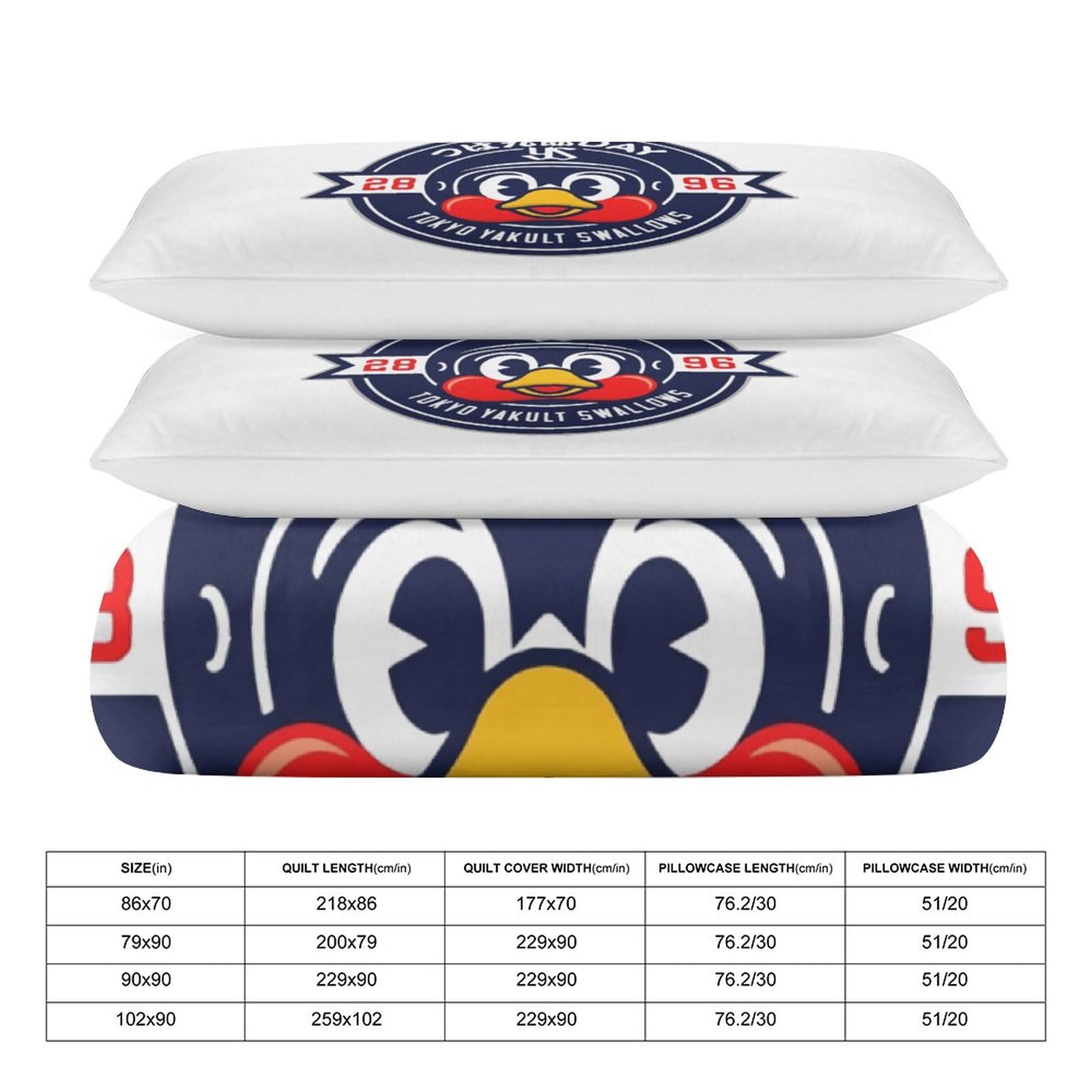 Amazon｜つば九郎day 東京ヤクルトスワローズ (1) 寝具 3ピース 