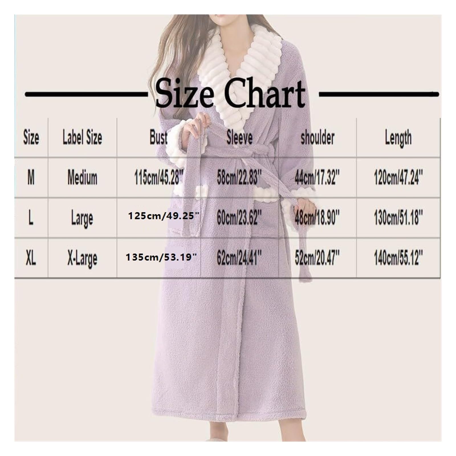 Batas mullidas de felpa for mujer Invierno Cálido Grueso