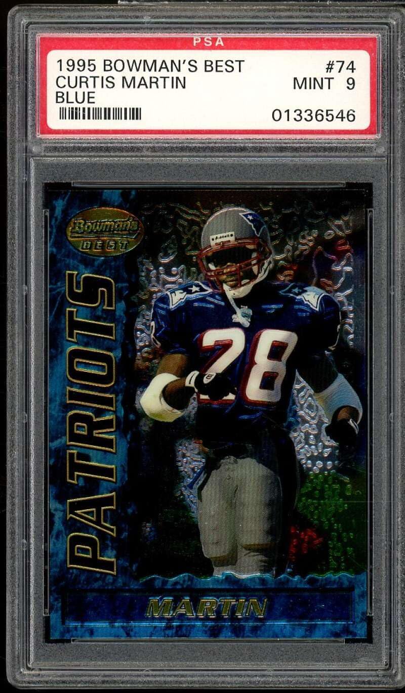 Curtis Martin Rookie Card 1995 Bowman's Best #74 PSA 9