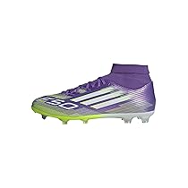 adidas Unisex – Adulto F50 League Mid Firm Ground, Multi Ground Football Boots, Purple Rush, Cloud White, Lucid Lemon, 36 2, 3 EU