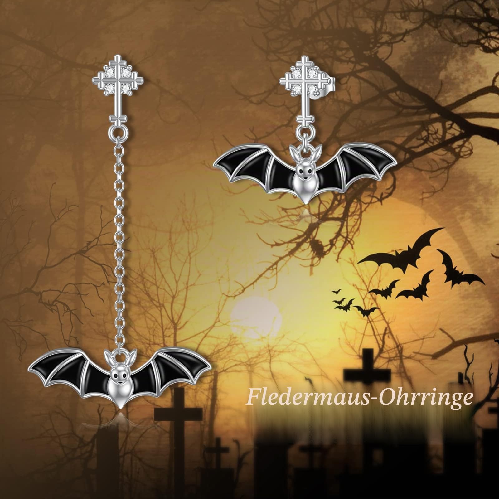 VONALA Einfädler Ohrringe 925 Sterling Silber Herz/Stern Tropfen lange Ohrringe Schmuck Geschenke für Frauen Mädchen