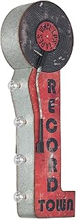 Record Town Vintage Inspired Double-Sided Marquee LED Sign Retro Wall DÃ©cor for the Home, Game Room, Bar, Man Cave, Garage, or Bedroom (30