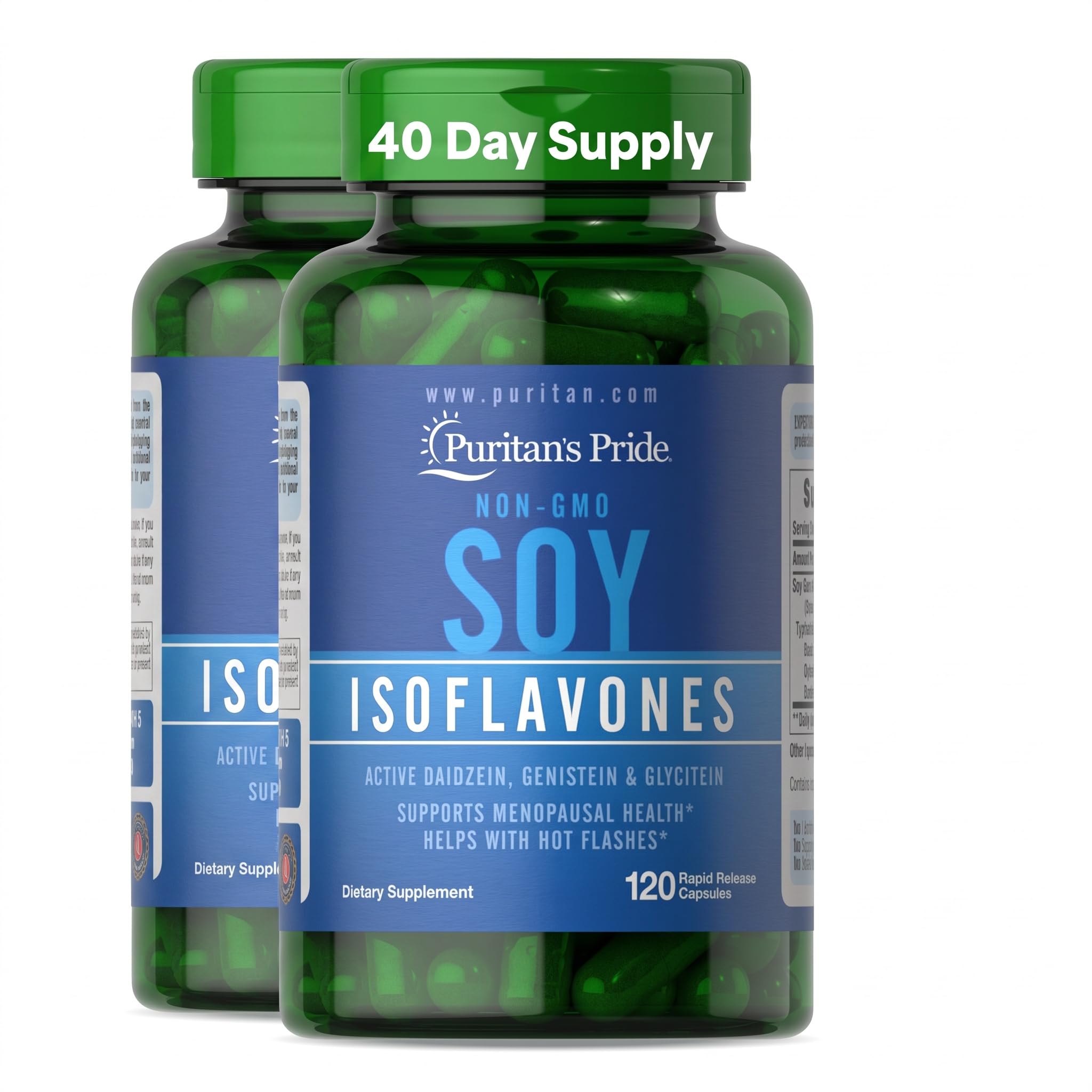 Puritan's Pride Non-GMO Soy Isoflavones 750mg, 120 Rapid Release Capsules — Amazon image 8