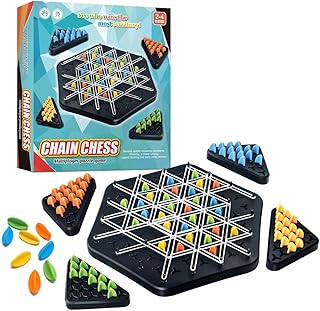Upgraded Extra-Large Size 13x11.8 inch Chain Triangle Chess Game, Triggle Game, Board Game for Family Game Night - Family ...