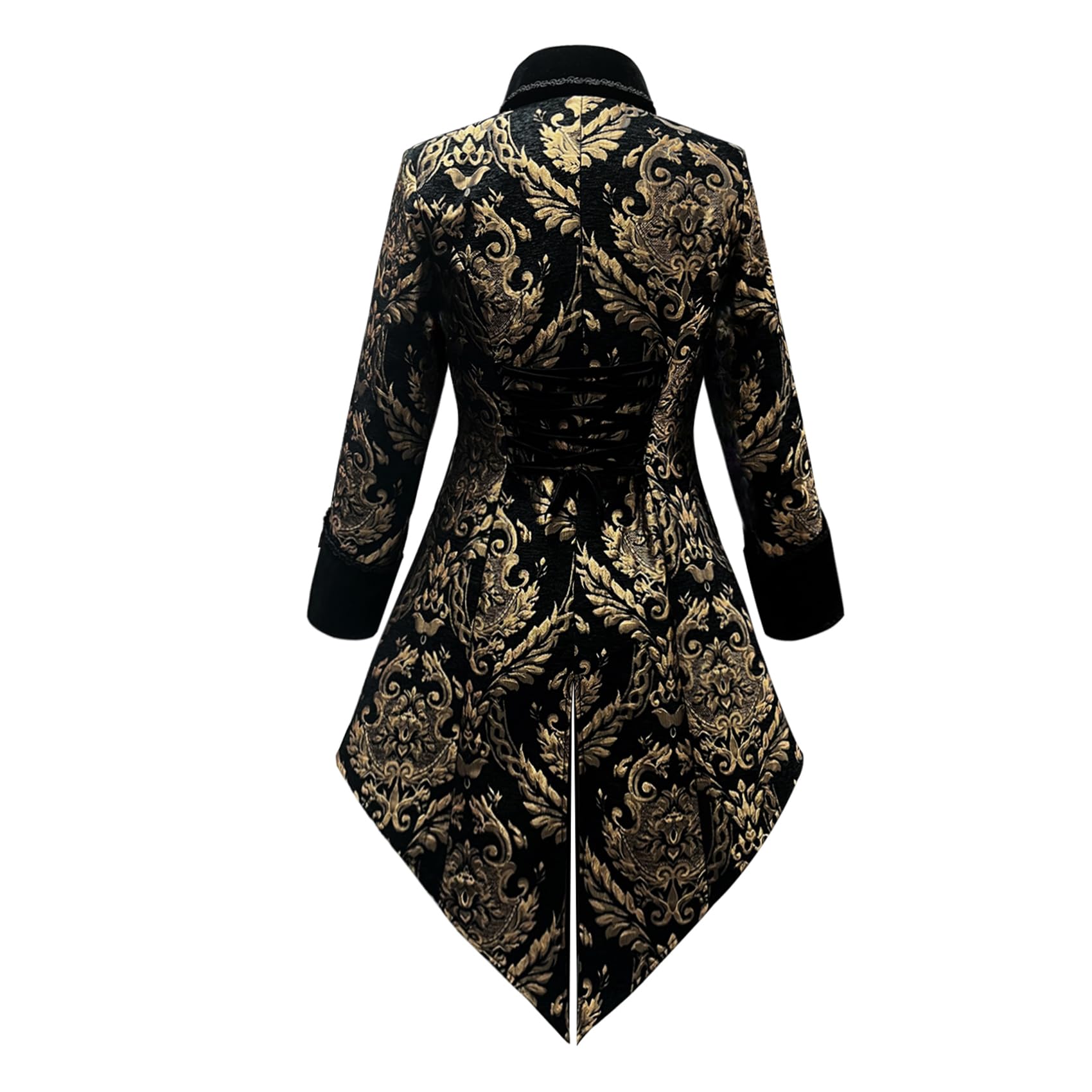 TZMAPU Damen Mittelalter Renaissance Gothic Mantel Viktorianischer Frack Pirat Steampunk Jacke